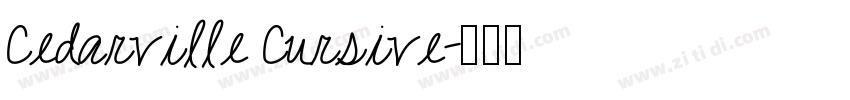 Cedarville Cursive字体转换